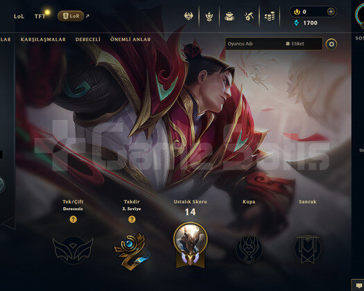 TR Unranked | 2 Kostüm - 26 Hero | LoL  Hesap