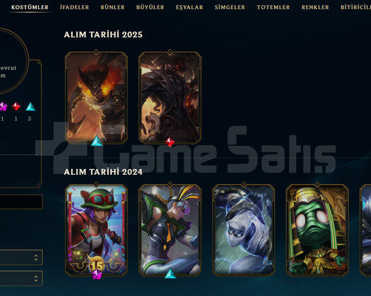 EUW Geçen Sezon Zümrüt| 7 Kostüm - 35 Hero | LoL