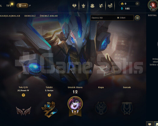 EUW DEMİR 4 S11 HESABI