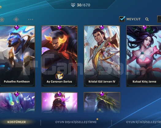101 seviye 30 kostümlü wr hesabı