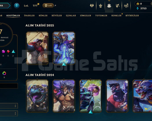 TR Unranked | 7 Kostüm - 41 Hero | LoL Hesap
