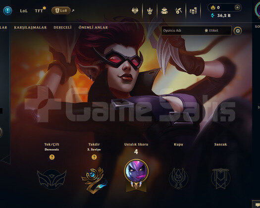 TR Unranked | 2 Kostüm - 36K Mö | LoL Hesap