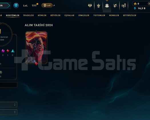 EUW Unranked | 1 Kostüm - 16K Mö | LoL Hesap