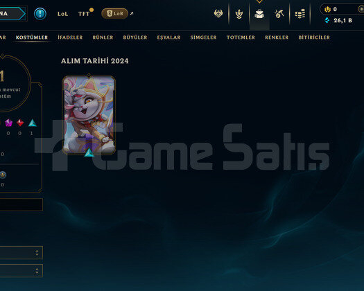 EUW Unranked | 1 Kostüm - 26K Mö | LoL Hesap