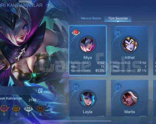 Miya Legendli Smurf Süper oranlı hesap