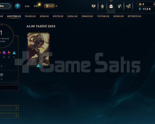EUW Unranked | 1 Kostüm - 17K Mö | LoL Hesap