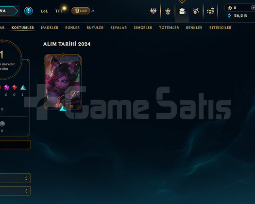 EUW Unranked | 1 Kostüm - 26K Mö | LoL Hesap