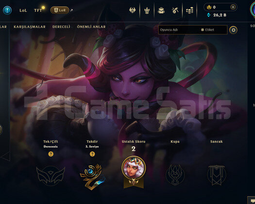 EUW Unranked | 1 Kostüm - 26K Mö | LoL Hesap