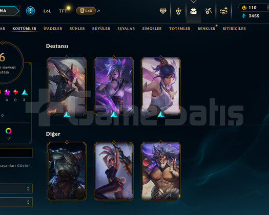 TR Unranked | 6 Kostüm - 25 Hero | LoL Hesap