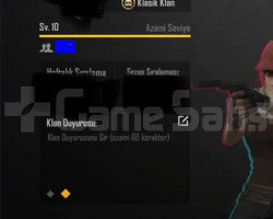 10 SEVİYE İSİM AKTİF KLAN JET HIZINDA TESLİMAT