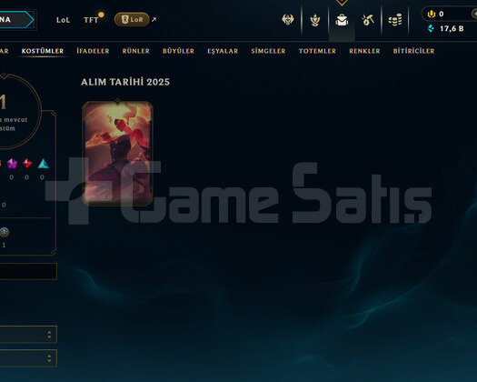 TR Unranked | 1 Kostüm - 17K Mö | LoL Hesap