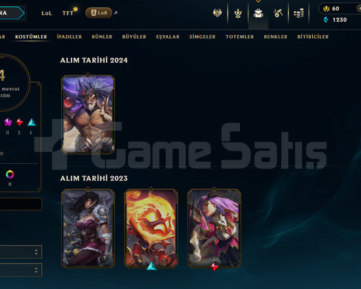 TR Unranked | 4 Kostüm - 26 Hero | LoL Hesap