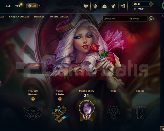 TR Unranked | 1 Kostüm - 27 Hero | LoL Hesap