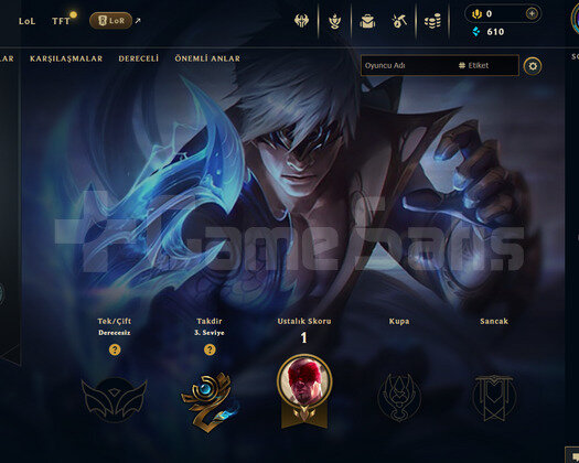EUW Unranked | 1 Kostüm - 27 Hero | LoL Hesap