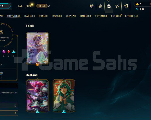 EUW Unranked | 8 Kostüm - 31 Hero | LoL Hesap