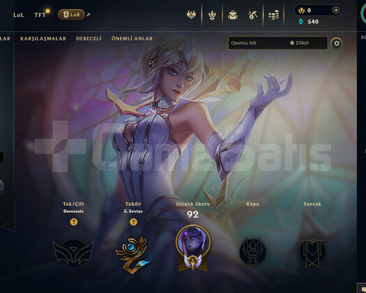 EUW Unranked | 8 Kostüm - 31 Hero | LoL Hesap