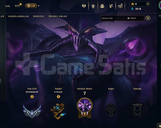 EUW Silver 3 | 25 Hero - 29K Mö | LoL Hesap