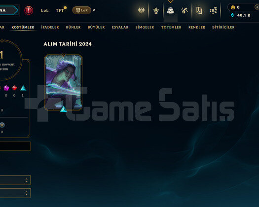TR Unranked | 1 Kostüm - 40K Mö | LoL Hesap