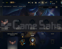 LOL TR 37 LVL 5 SKİN UNRANKED ŞİFRE DEĞİŞMEZ