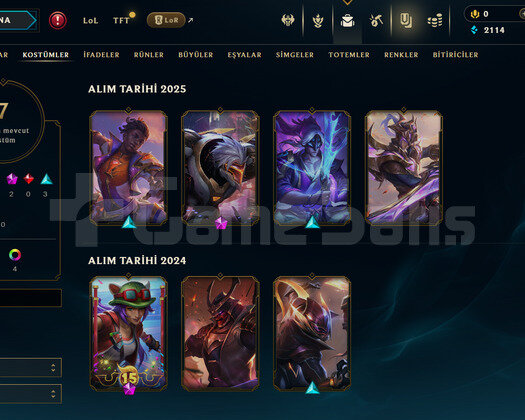 TR Geçen Sezon Plat | 7 Kostüm - 36 Hero | LoL Hes