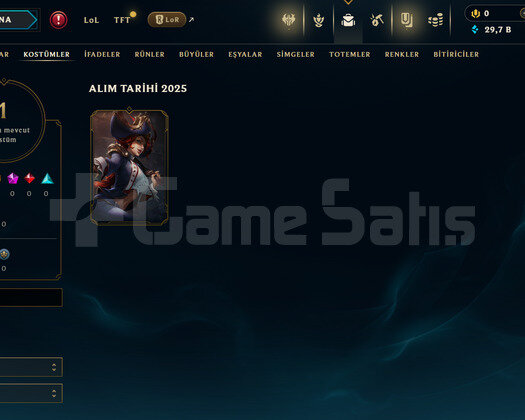 TR Esnek Zümrüt 3 | 1 Kostüm - 33K Mö | LoL Hesap