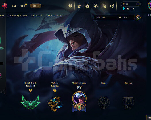 TR Esnek Zümrüt 3 | 1 Kostüm - 33K Mö | LoL Hesap