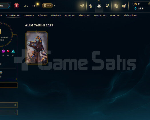 TR Unranked | 1 Kostüm - 28K Mö | LoL Hesap