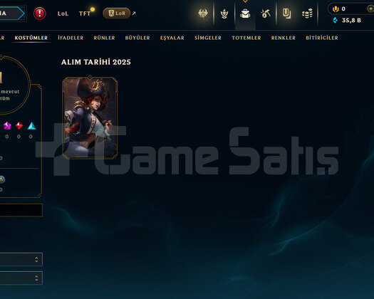 TR Unranked | 1 Kostüm - 35K Mö | LoL Hesap