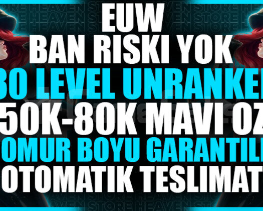 EUW BAN RİSKSİZ UNRANKED 50-80K MAVİÖZ
