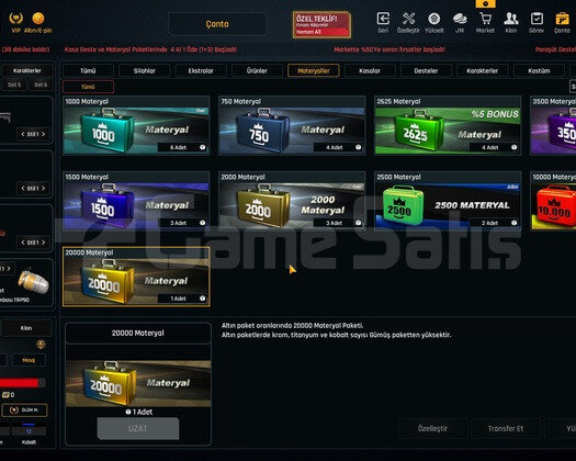 42 Level 77K Materyalli + 226.500 ZPli Hesap