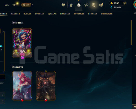 EUW 2780 RP 27 SKİNLİ HESAP - LOL