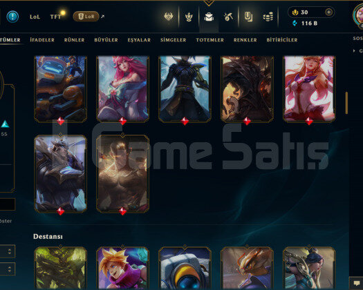 442 LEVEL / 108 SKİN / 124 HERO +MAİL +7500 SATIŞ