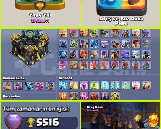 !! CLASH TH 17  |  254 SEVİYE !!