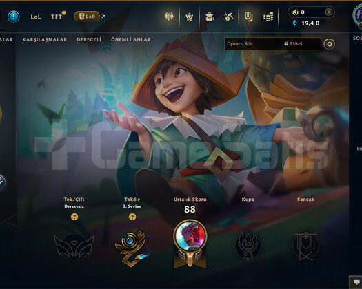 TR Geçen Sezon Silver | 2 Kostüm - 30 Hero | LoL