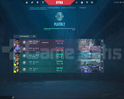 TR + MAİL ONAYSIZ + PLAT 2 + ULTRA YÜKSEK MMR