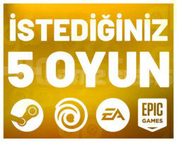 İstediğiniz 5 Oyun +Garanti