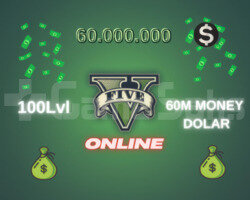 GTA Online 60M DOLAR +100 LVL Full Unlock+ bonus