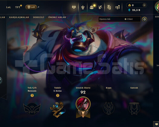TR Unranked | 1 Kostüm - 20 Hero | LoL