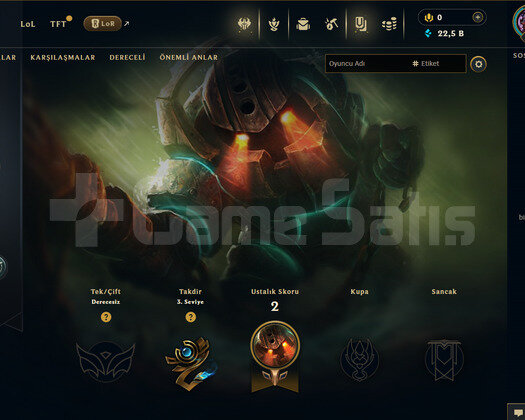 EUW Unranked | 22,5K Mavi Öz - 22 Hero | LoL