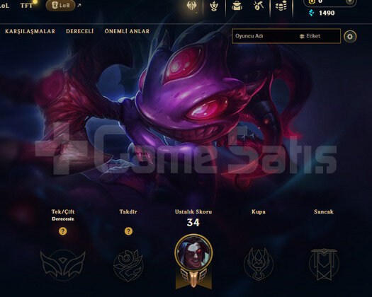 DERECELİ HAZIR / GEÇEN SEZON GOLD / EUW