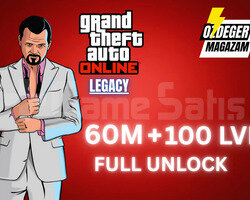 GTA Online 60M DOLAR +100 LVL Full Unlock+ bonus