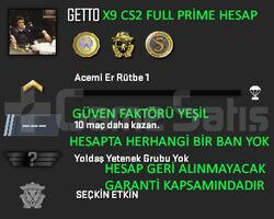 CS2 FULL Prime 3 Madalya | Yeşil Faktör + Garanti