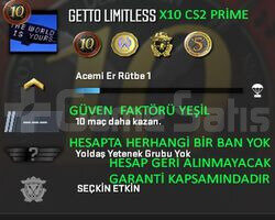 CS2 FULL Prime 4 Madalya | Yeşil Faktör + Garanti