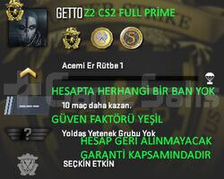 CS2 FULL Prime 3 Madalya | Yeşil Faktör + Garanti