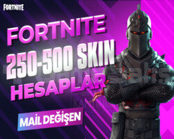 250-500 SKIN PREMIUM MAİL DEĞİŞEN FORTNITE HESAP