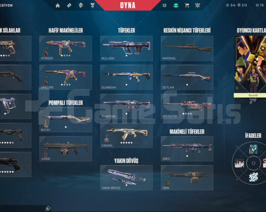 TERTEMİZ VALORANT HESABI +4 VANDAL SKİNLİ BATTLE