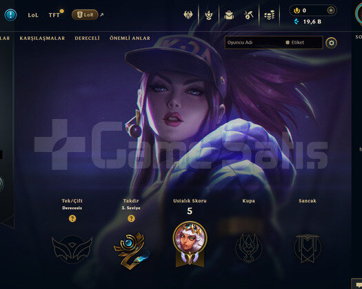 EUW Unranked | 3 Kostüm - 19K Mö | LoL Hesap