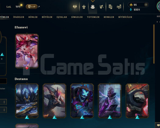 TR 21 SKİN UNRANKED HESAP - LOL