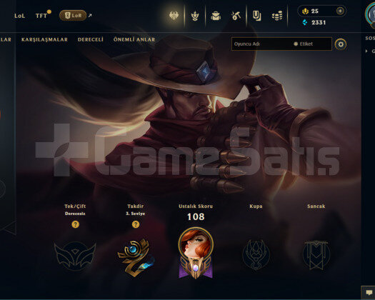 TR 21 SKİN UNRANKED HESAP - LOL