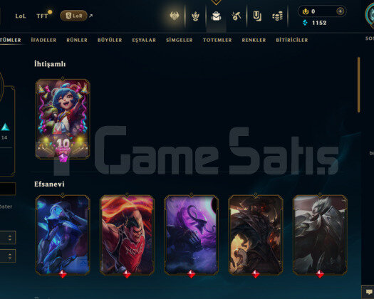 TR 44 SKİN UNRANKED HESAP - LOL